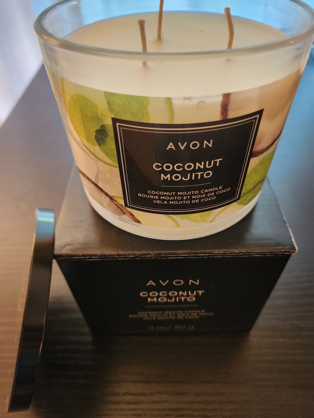 Avon Coconut Mojito Three-Wick Scented Candle.
